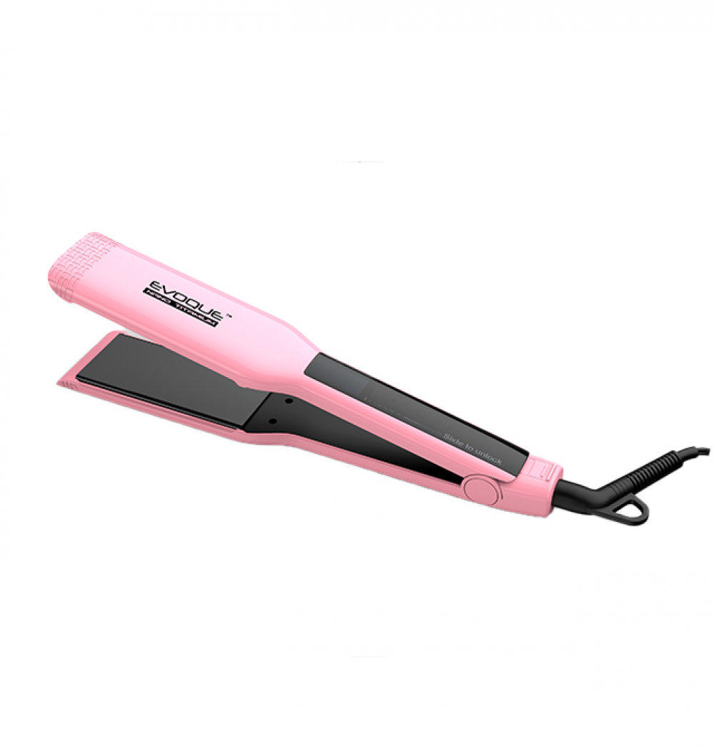 Щипцы-выпрямители с широкими пластинами EVOQUE PINK TouchScreen Nano Titanium Wide