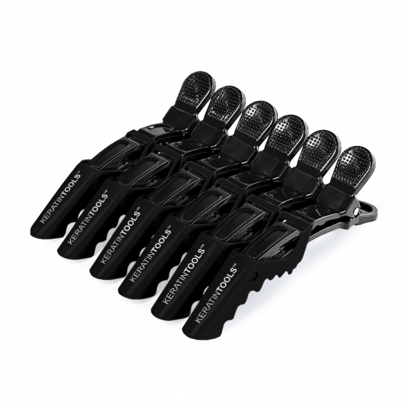 Зажимы пластиковые Keratin Tools 6 шт Черные